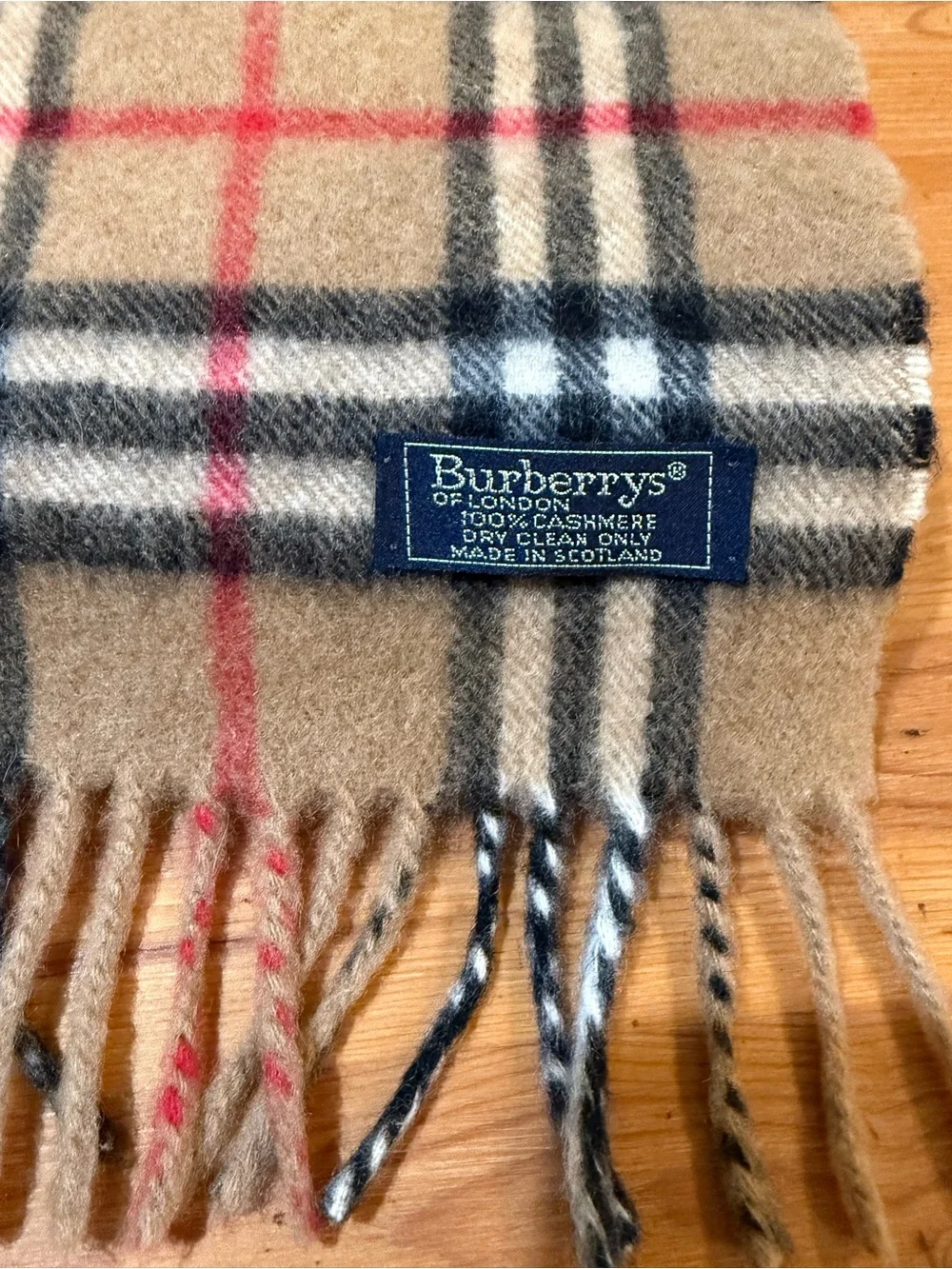 Vintage Burberrys of London 100% Cashmere Nova Check Made In Scotland